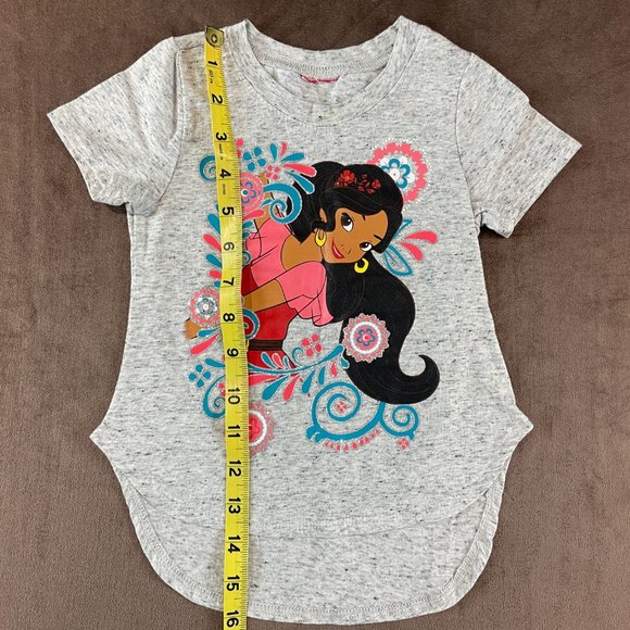 Girls Disney Elena of Avalor Drop Cut Flared Grey T-shirt Size 3T (SKU: 16G) - Picture 2 of 5